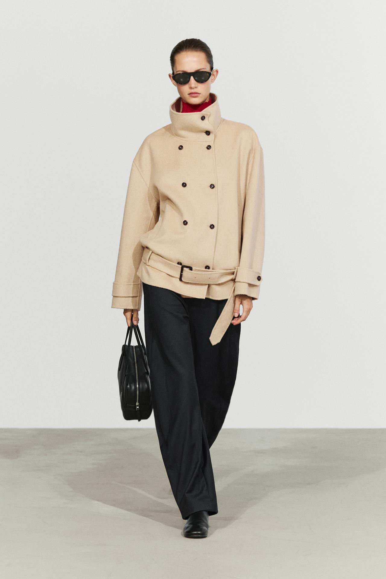 Belted trench coat — 754