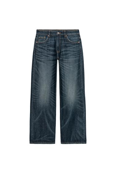 Zara TRF MID-RISE RELAXED JEANS - Dark indigo