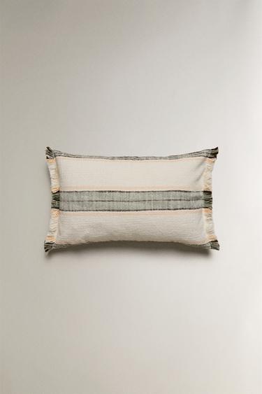 FRINGED CUSHION COVER - striped by Zara - Image 2