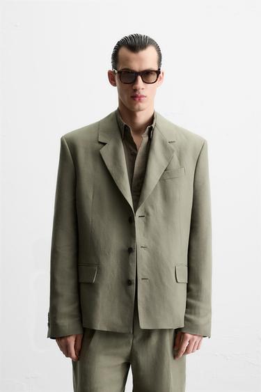 LYOCELL-LINEN SUIT BLAZER - Mink by Zara