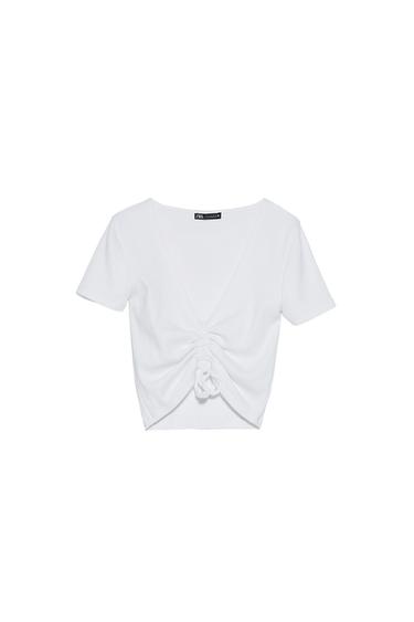 GATHERED CROPPED TOP TRF