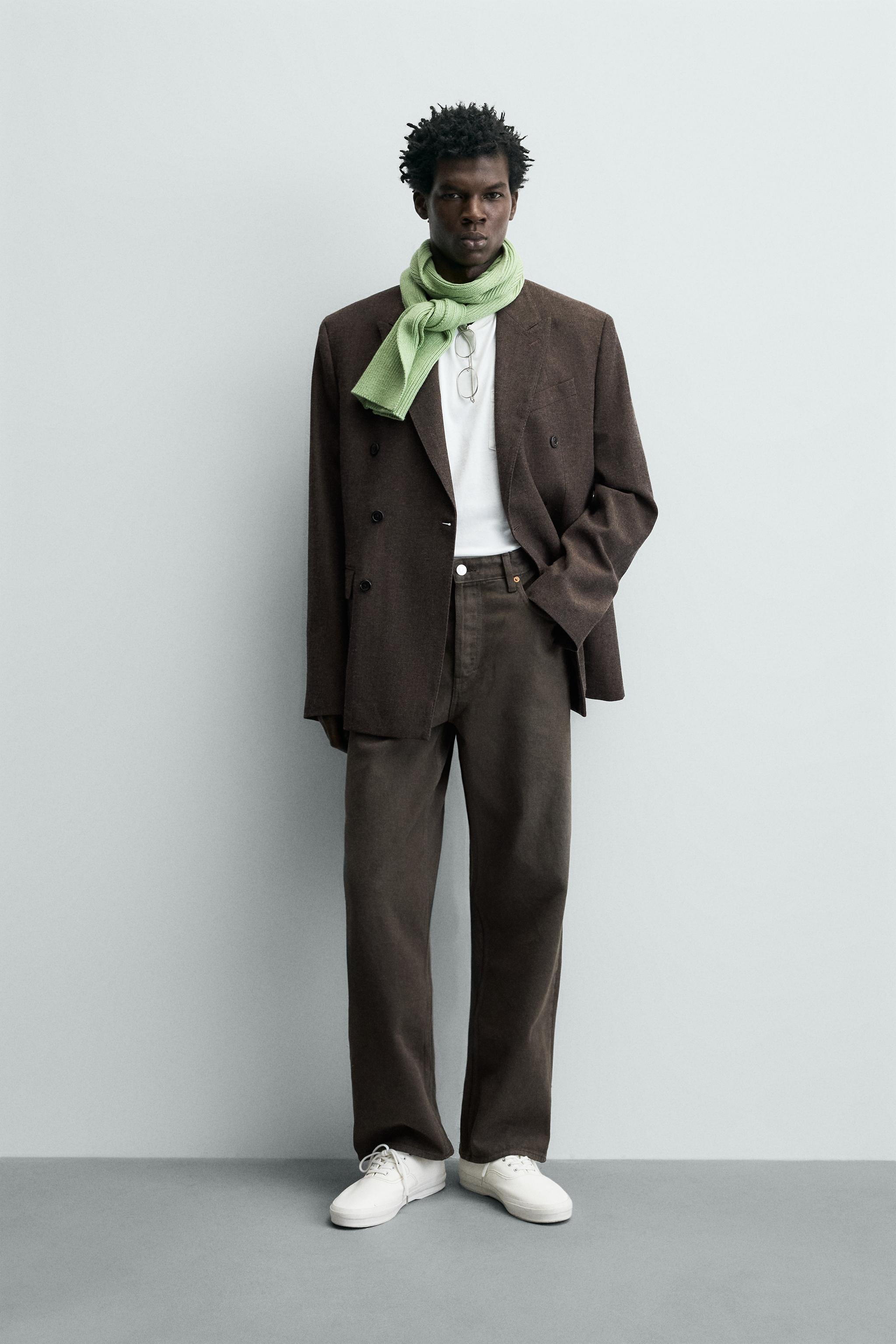 ストレートフィットデニムパンツ - ブラウン | ZARA Japan / 日本