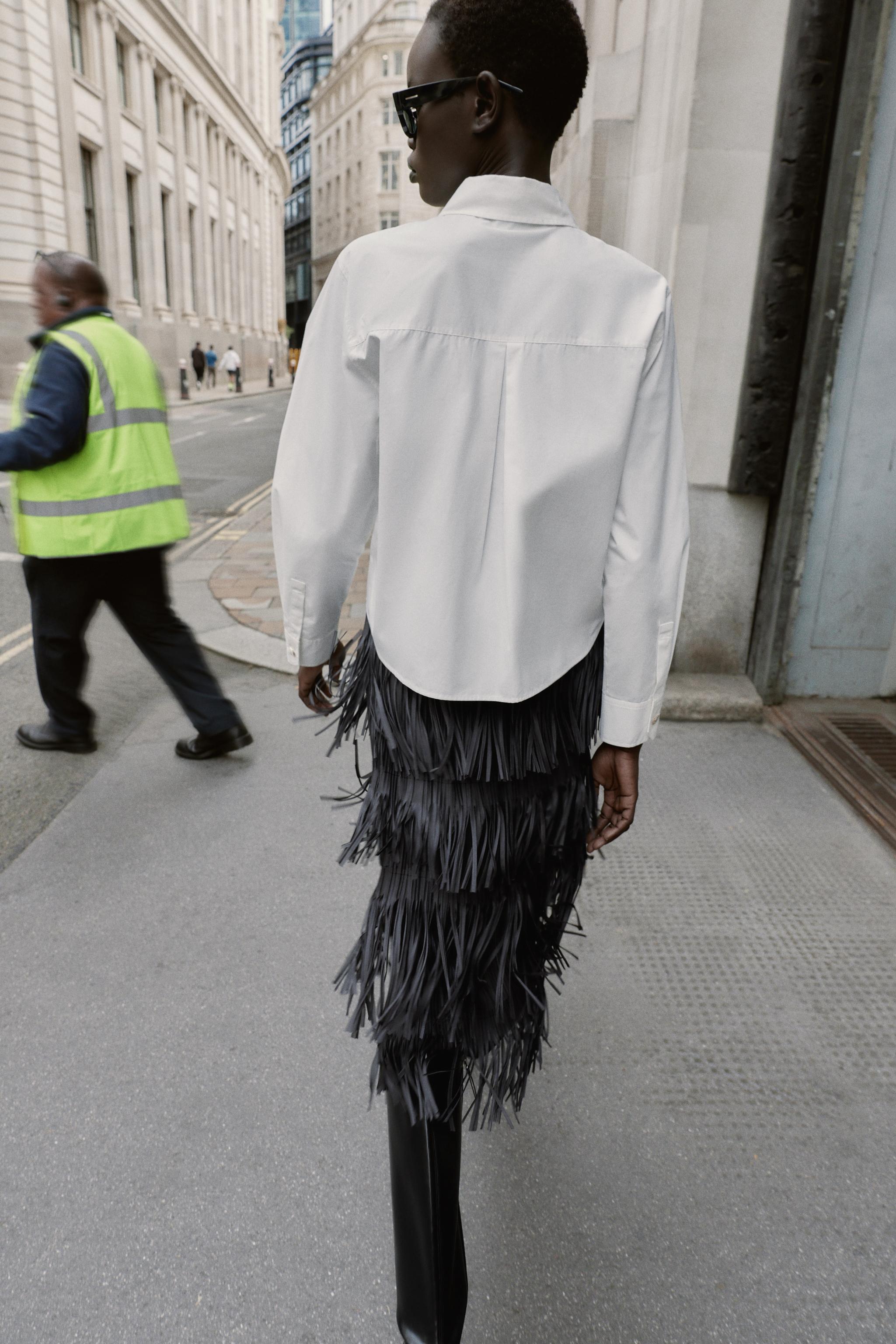 JEWEL BUTTON POPLIN SHIRT