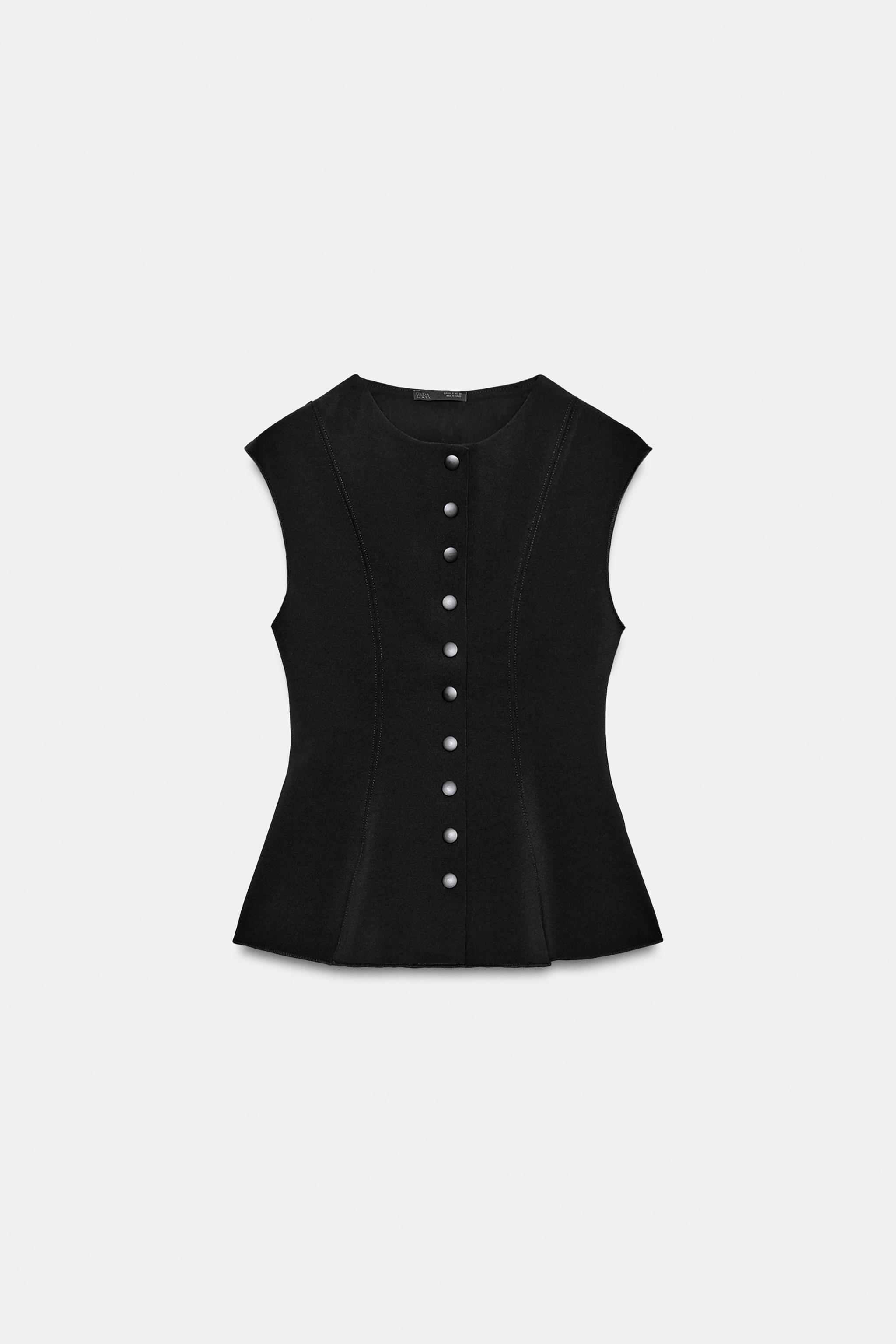 CONTRAST STITCHING VEST