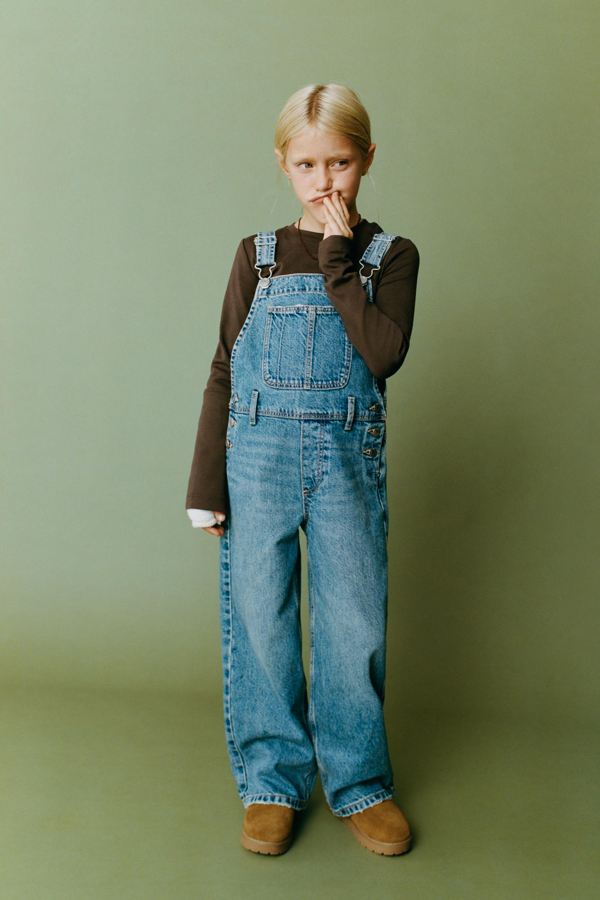 mimi3　すのチルBIG　デニムセットアップ　フェイクレザー　バケハ フェイクシープスキン レザーアンクルブーツ - ブラウン | ZARA