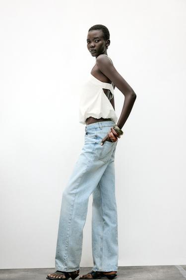TOP BOULE AVEC LIN - Blanc de Zara - Image 2