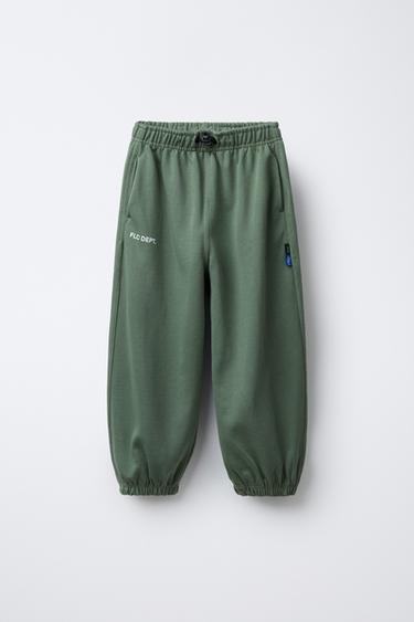 PANTALÓN FELPA JOGGER STOPPERS - Verde claro de Zara