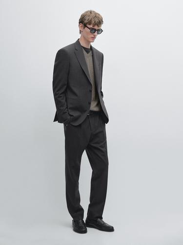 Pantalon de costume en laine froide - Gris anthracite de Zara - Image 0