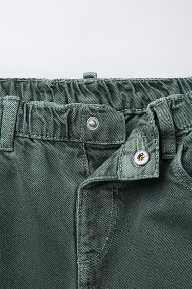 PANTALON BAGGY EN SERGÉ - Vert bouteille de Zara - Image 2