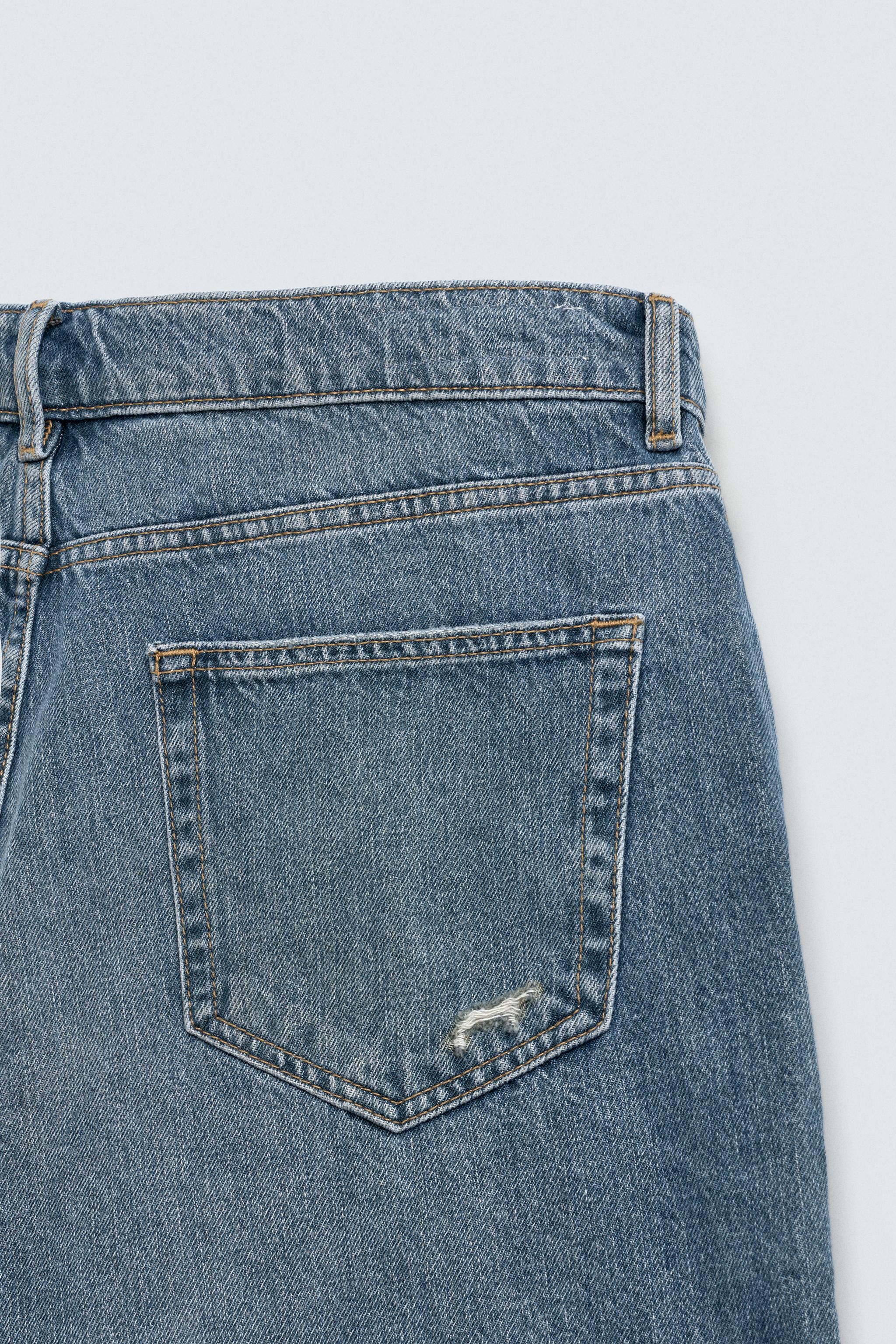RIPPED RELAXED FIT DENIM SHORTS
