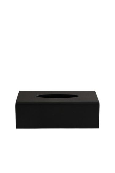 BLACK RESIN TISSUE BOX - Black by Zara