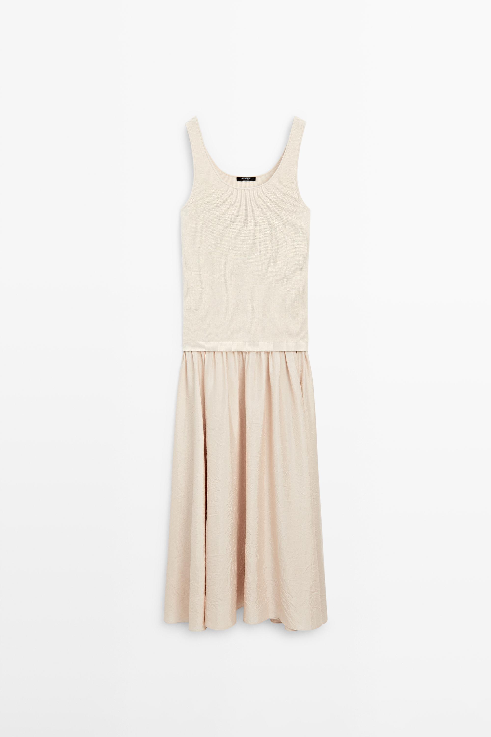 Contrast strappy dress