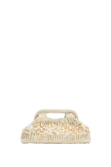 BEADED POUCH BAG - Ecru by Zara