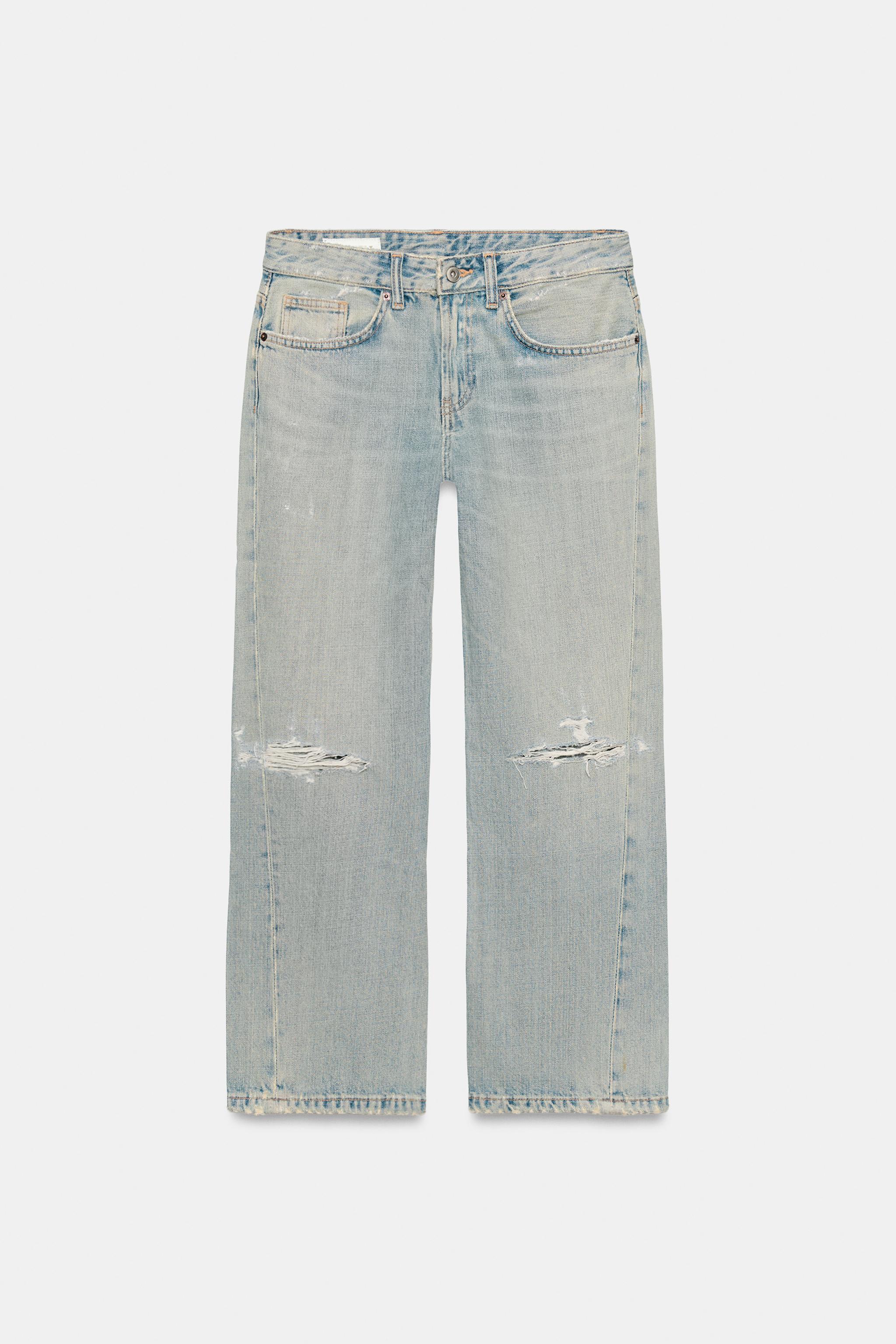 TRF CROPPED DISTRESSED JEANS