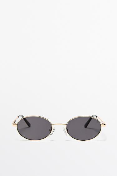Zara Metallic oval sunglasses - Green - Image 0