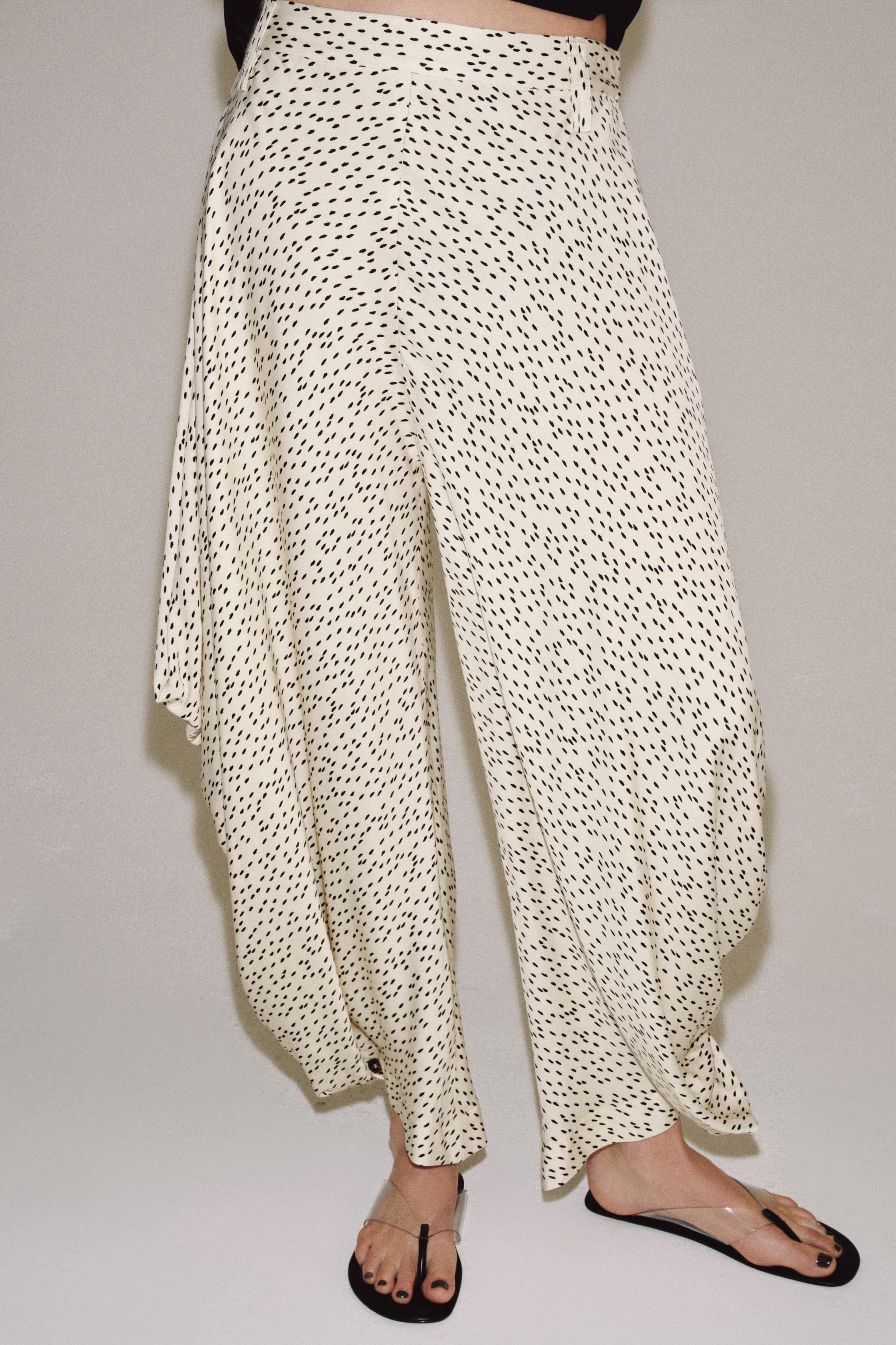 ZW COLLECTION DRAPED PRINTED PANTS