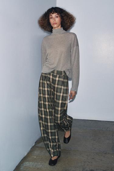 HIGH NECK T-SHIRT - Mink marl by Zara - Image 0