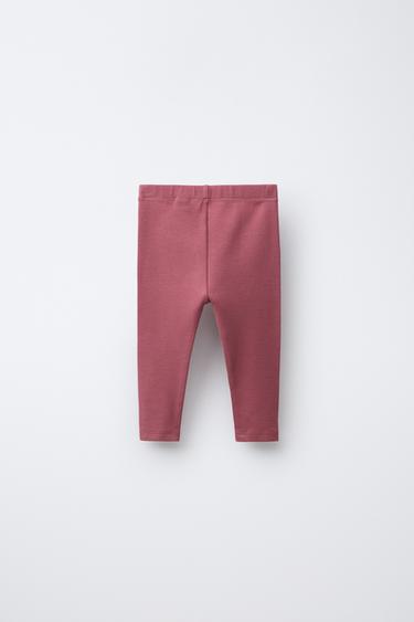 Zara BASIC LABEL LEGGINGS - Pink