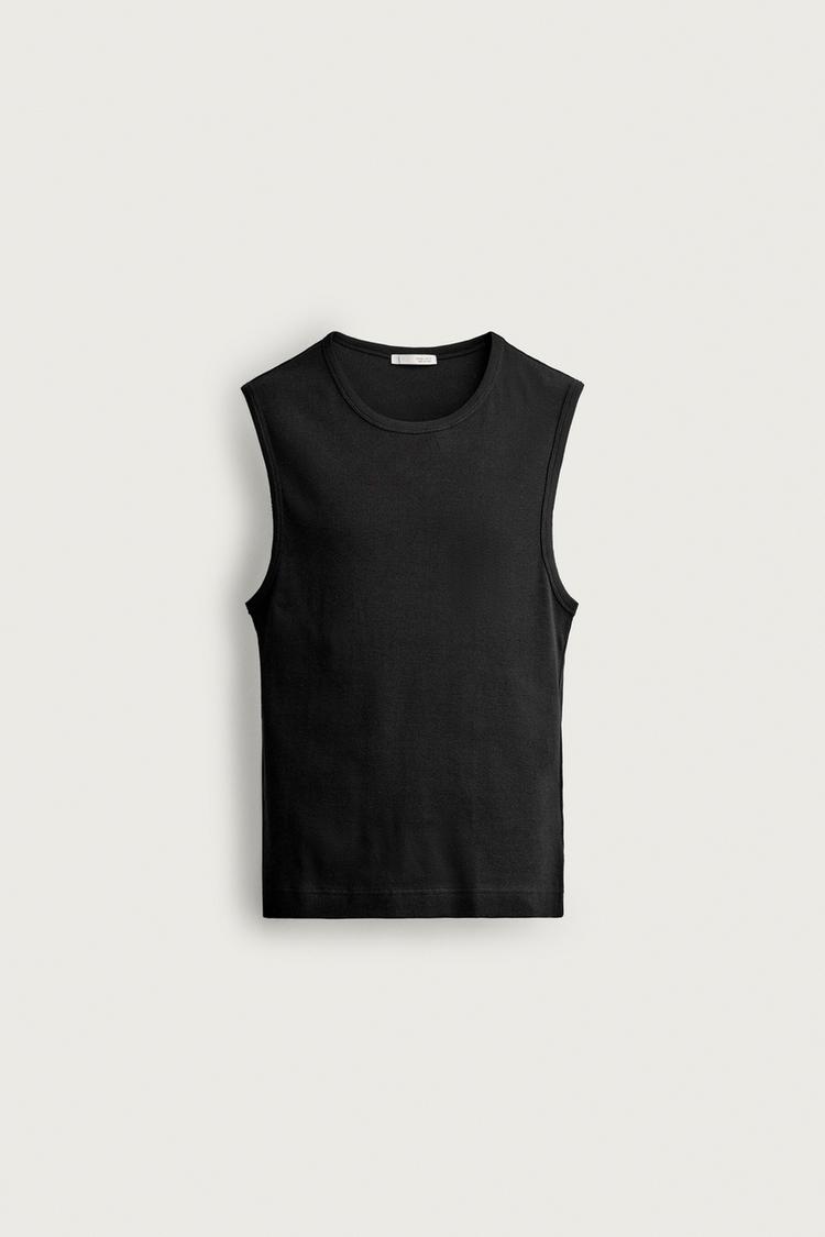 Top de cuello alto de canalé 7