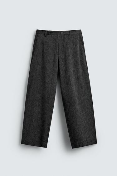 PANTALON CARROT FIT STRUCTURÉ - Gris / Bleu de Zara - Image 5