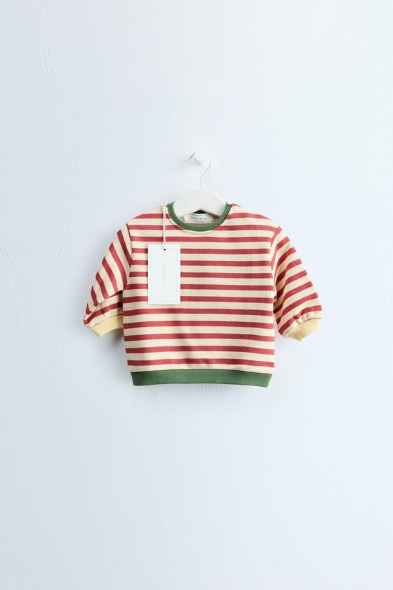 Zaras Zara Timeless – randig sweatshirt - Tegelpanna - Bild 0