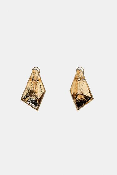 MAXI BOUCLES D'OREILLES GÉOMÉTRIQUES - Doré de Zara - Image 4