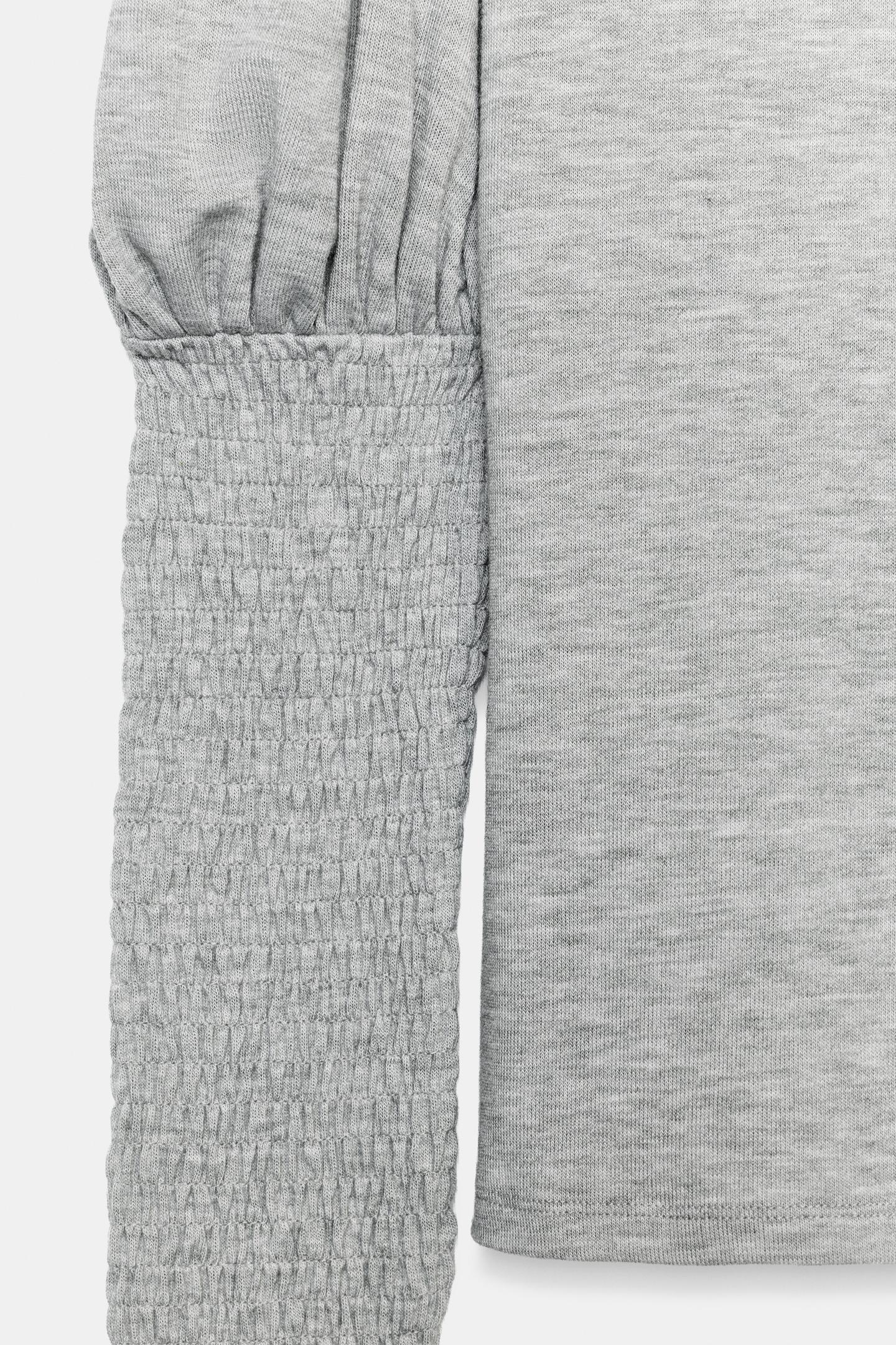 Женская футболка Zara Stretch Long Sleeve, цвет: Серый меланжевый — фото 8