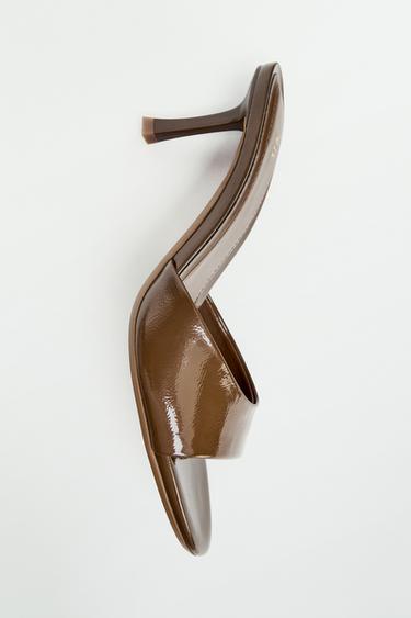 HIGH-HEEL SLINGBACK MULE SANDALS - Brown by Zara