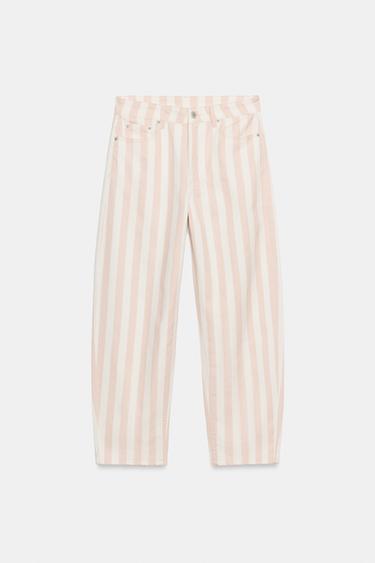 JEAN ZW COLLECTION TAPERED TAILLE MOYENNE À RAYURES - rayures de Zara - Image 4