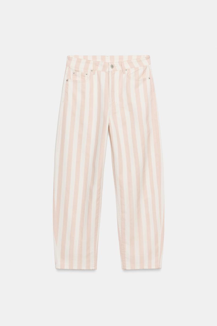 JEANS DE TIRO MEDIO Y CORTE AFINADO CON RAYAS 5