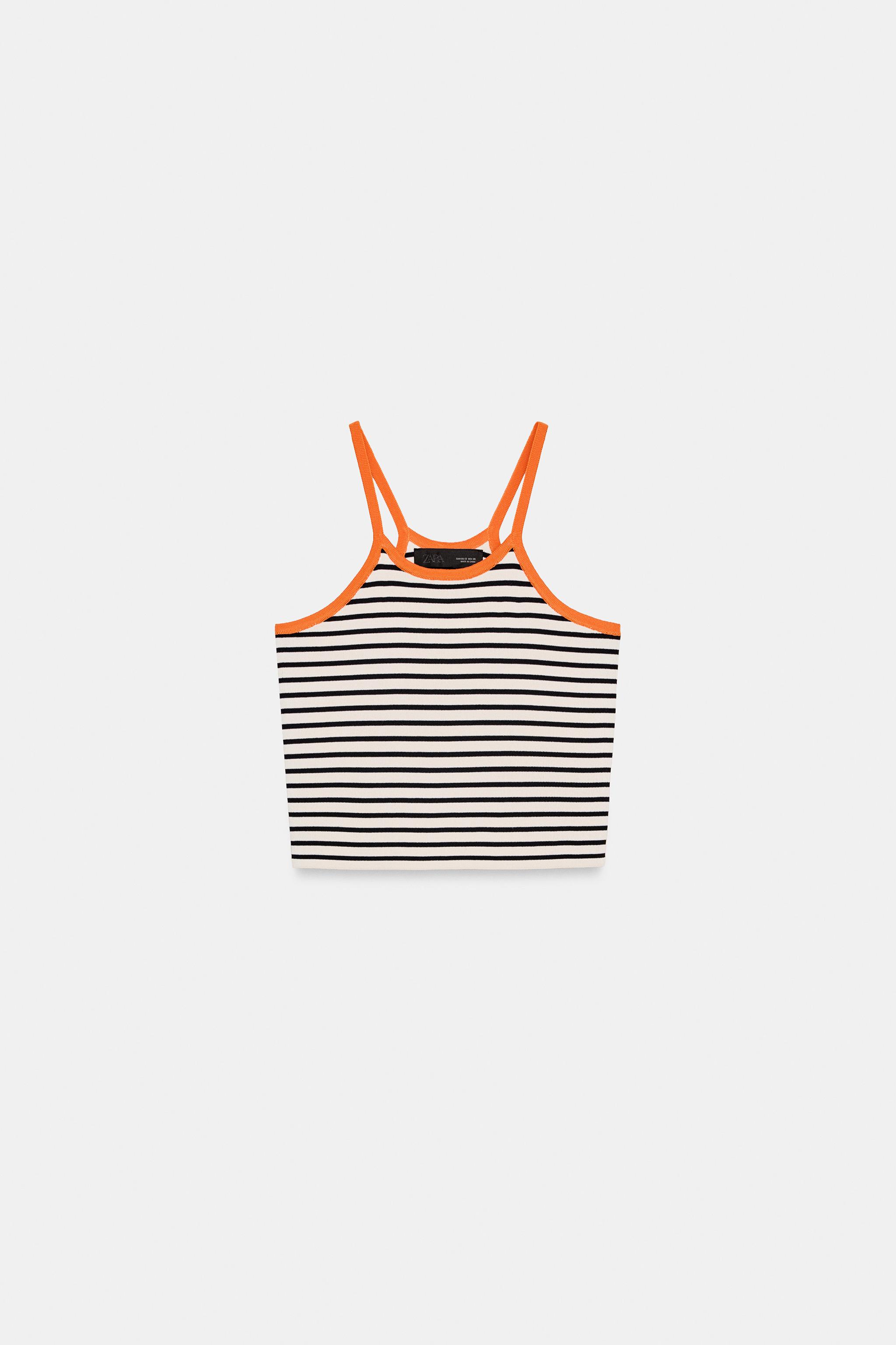 STRIPED KNIT CROP TOP - striped | ZARA South Africa