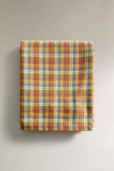 MANTEL HILO TINTADO - Azul de Zara