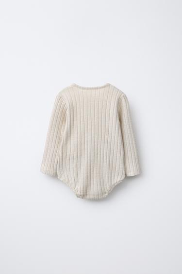 BODY CANNELÉ SOFT TOUCH - Beige de Zara - Image 1