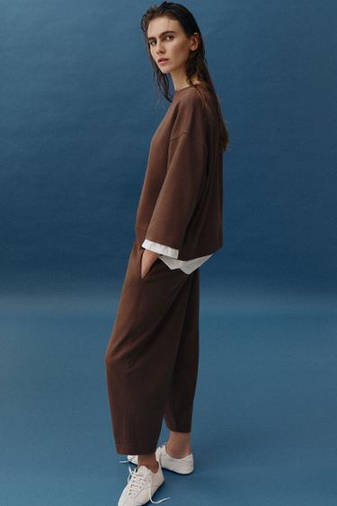 PANTALON BALLON - Marron clair de Zara - Image 3