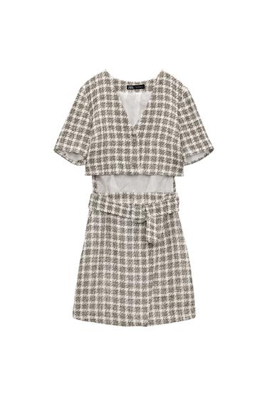 VESTIDO CUADROS CUT OUT