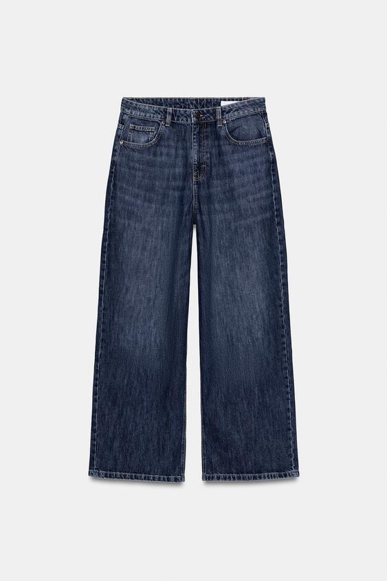 JEANS ZW COLLECTION WIDE LEG TIRO ALTO - Índigo de Zara - Imagen 0