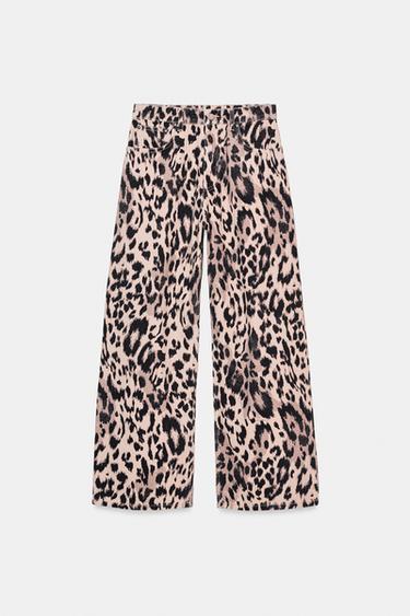 ZW ANIMAL PRINT JEANS - Leopard by Zara