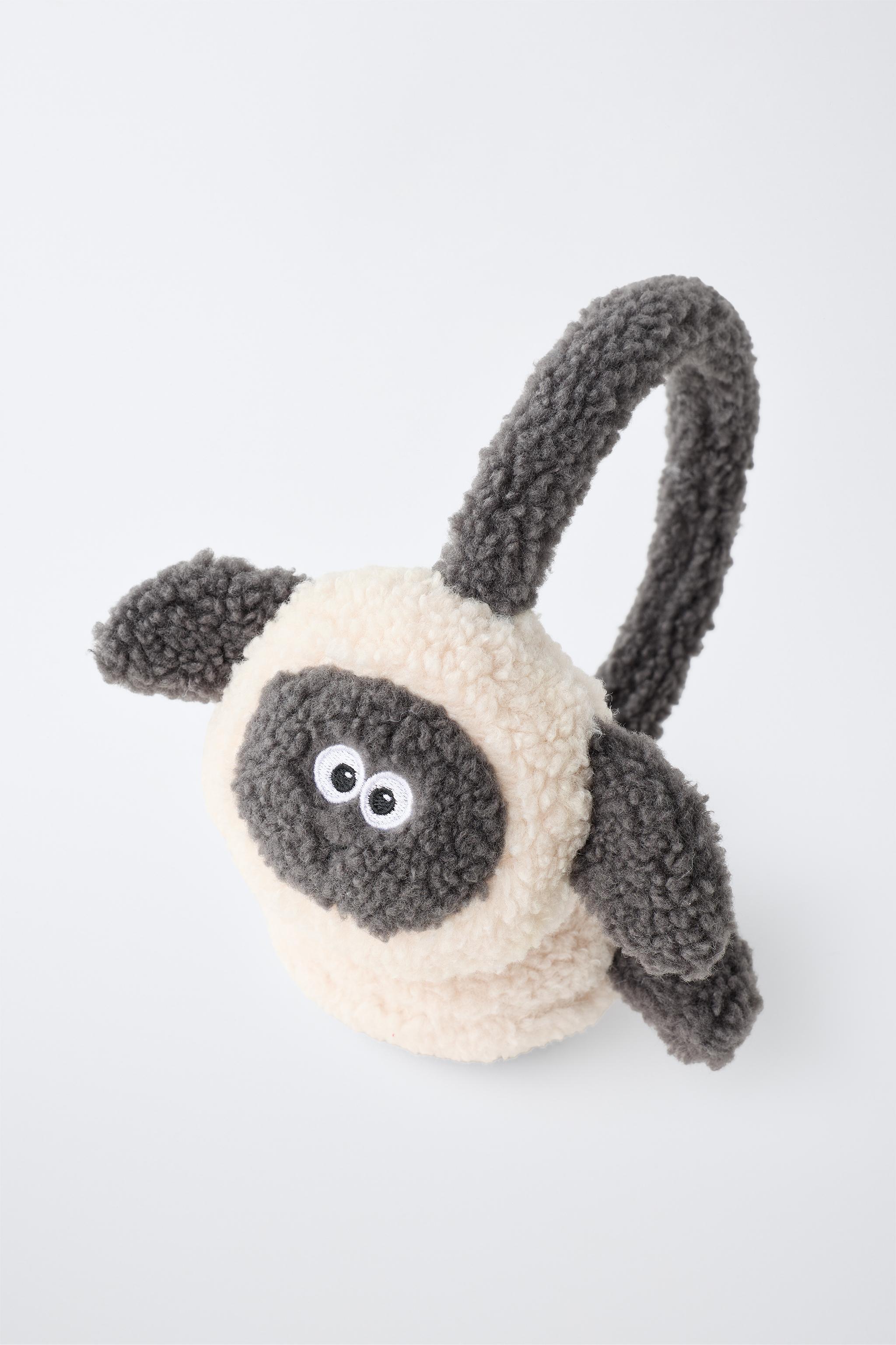 SHEARLING EARMUFFS WITH SHEEP DETAIL