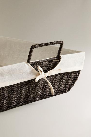 IRONING BASKET WITH COTTON LINING - Brown by Zara - Image 3