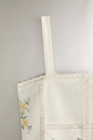 TOP COTON BRODERIES - Écru de Zara - Image 2