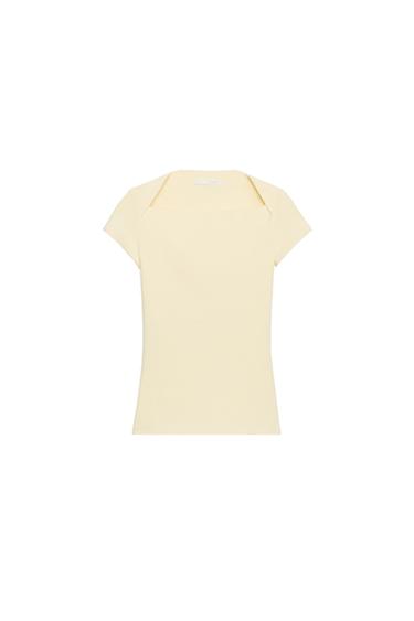 Zara MAJICA KVADRATNOG IZREZA – Žuta