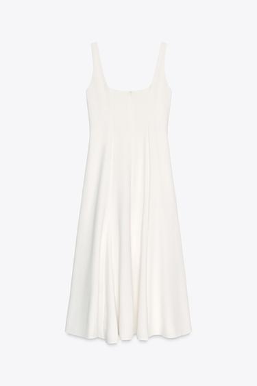 ROBE MIDI ZW COLLECTION - Écru de Zara - Image 5