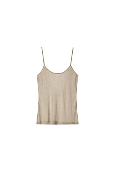 TOP MET WOL - Bruin / Taupe van Zara