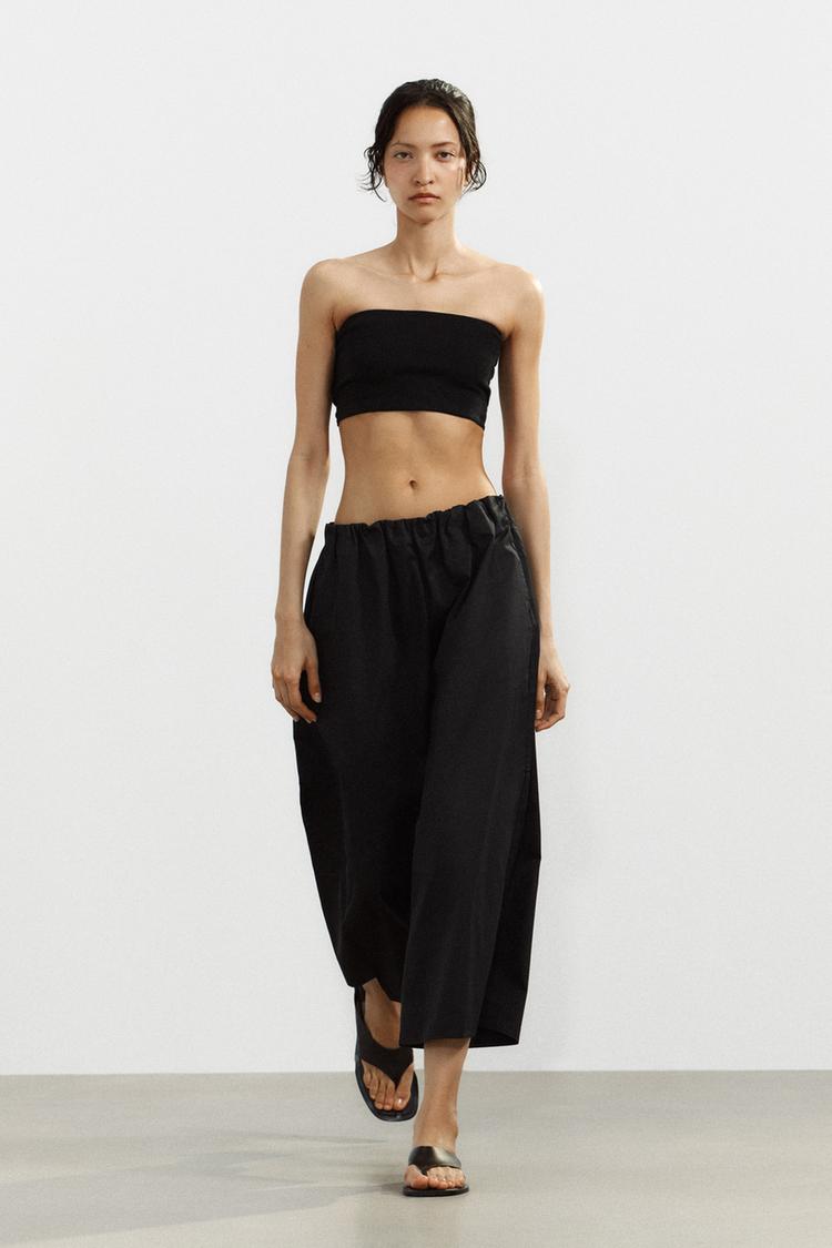 Culotte Pants Culotte De Zara CULOTTE TROUSERS Black ZARA India