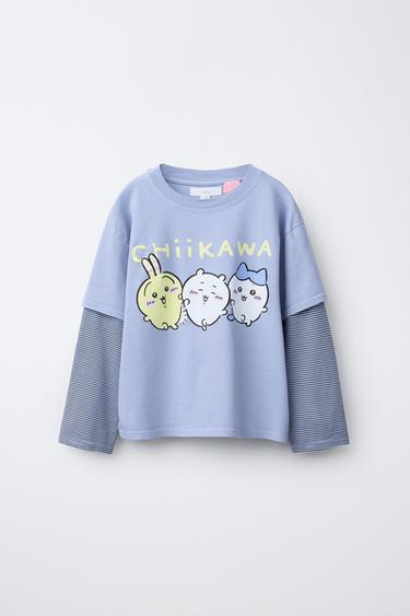 CHIIKAWA © NAGANO DOUBLE-SLEEVE T-SHIRT - Light blue by Zara