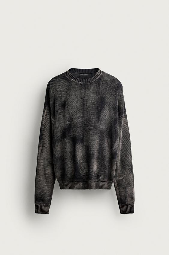 JERSEY RELAXED FIT EFECTO LAVADO - Negro de Zara - Imagen 0
