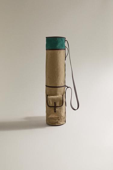 BOLSA TELA GOLF - Crudo / Verde de Zara - Imagen 0