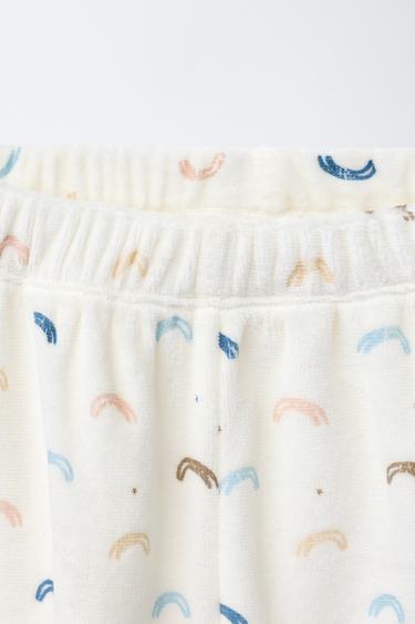 2-6 YEARS/ RAINBOW VELOUR PYJAMAS - Ecru de Zara - Image 6