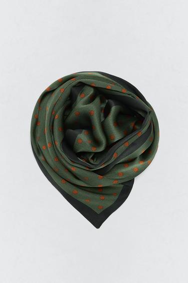 FOULARD EN SOIE SOSHIOTSUKI X ZARA - Vert de Zara - Image 4