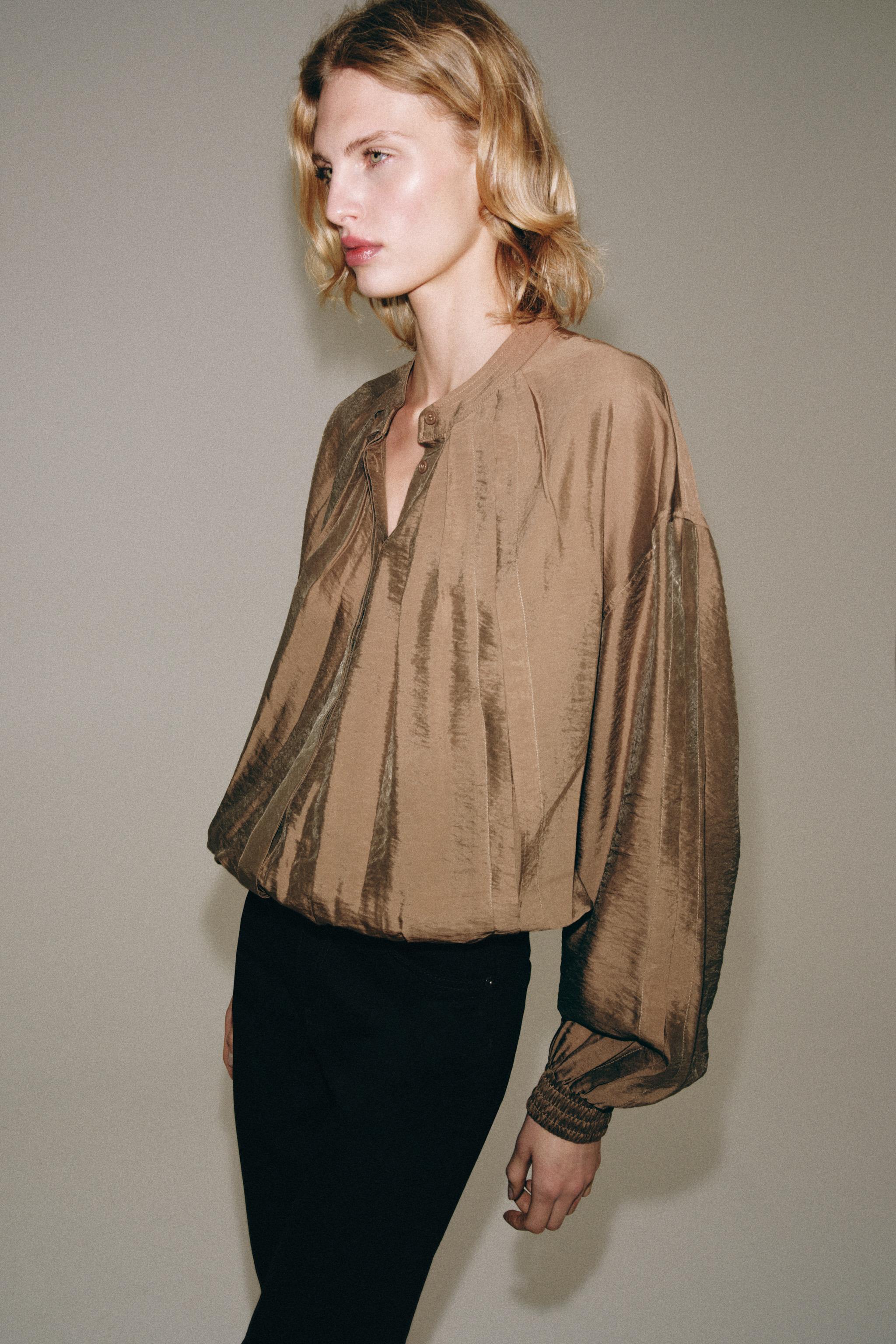ZW COLLECTION FLOWY SHIRT - Terracotta | ZARA United States